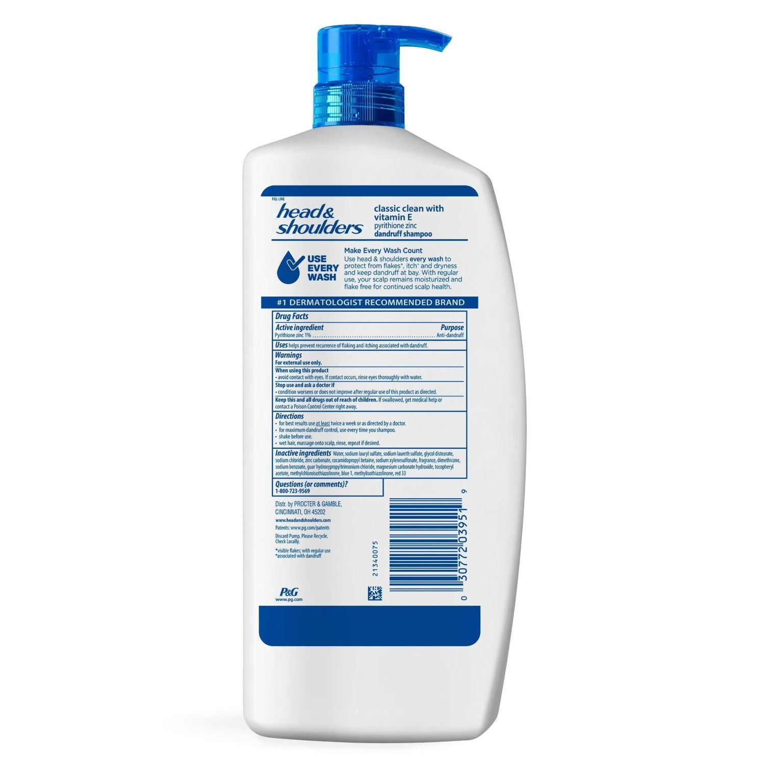Head & Shoulders Classic Clean Anti-Dandruff Shampoo - 38.8oz/1pk