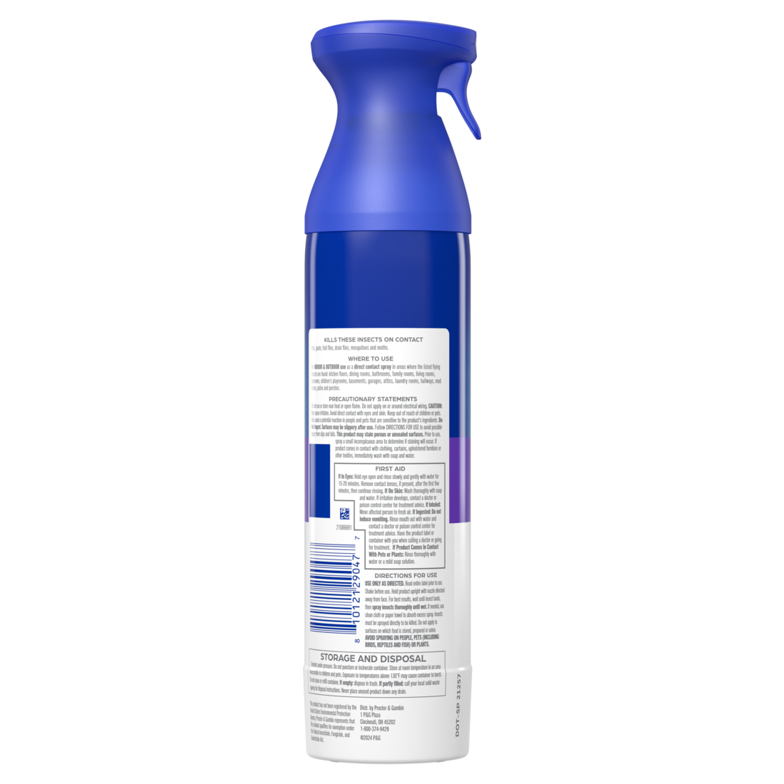 Zevo Flying Insect Killer Spray: Bug Spray for Home Use â€“ Kill Fruit Flies Gnats House Flies Drain Flies Mosquitoes and Moths - With Rosemary & Cornmint Oil - Indoor & Outdoor Use - Aerosol - 10oz/6p