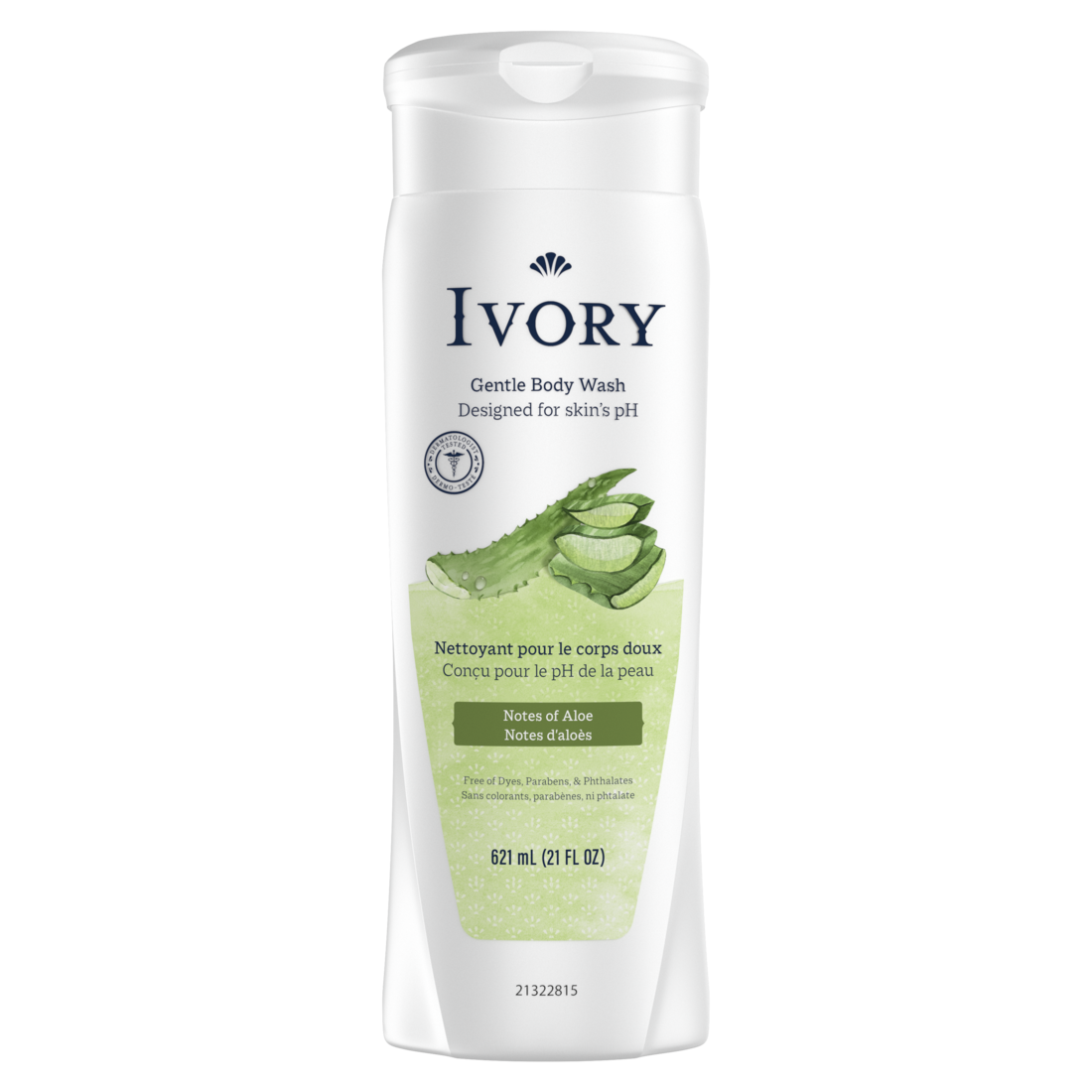 Ivory Gentle Body Wash Notes of Aloe - 21oz/4pk