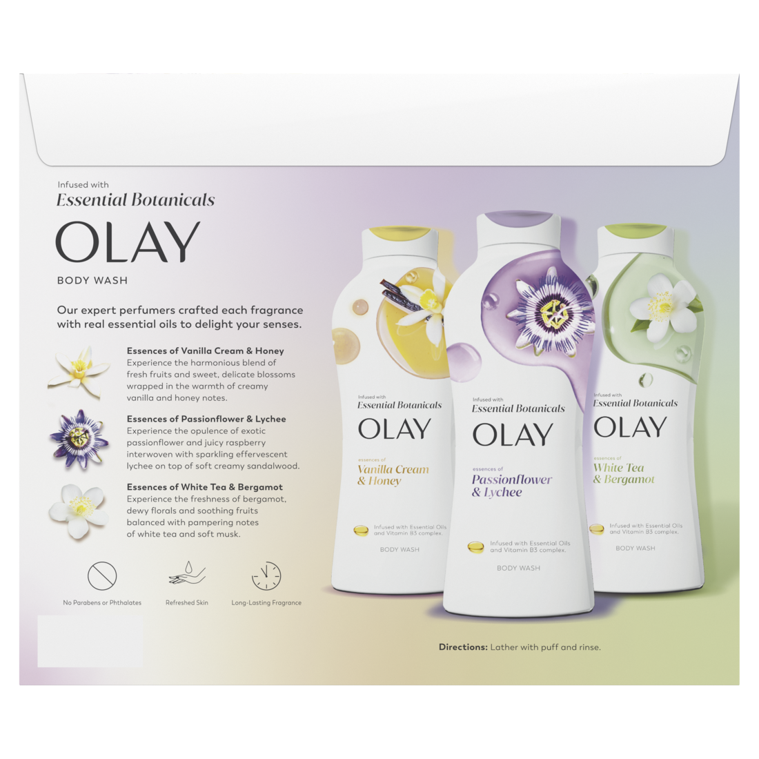Olay Infused with Essential Botanicals Body Wash 3-Pack - (3x23.6)oz/240pk