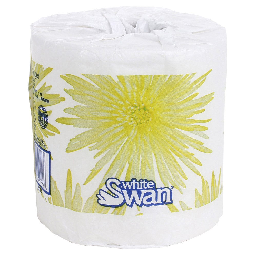 White Swan 1-ply Individually Wrapped Bathroom Tissue Rolls - 24ct/1pk