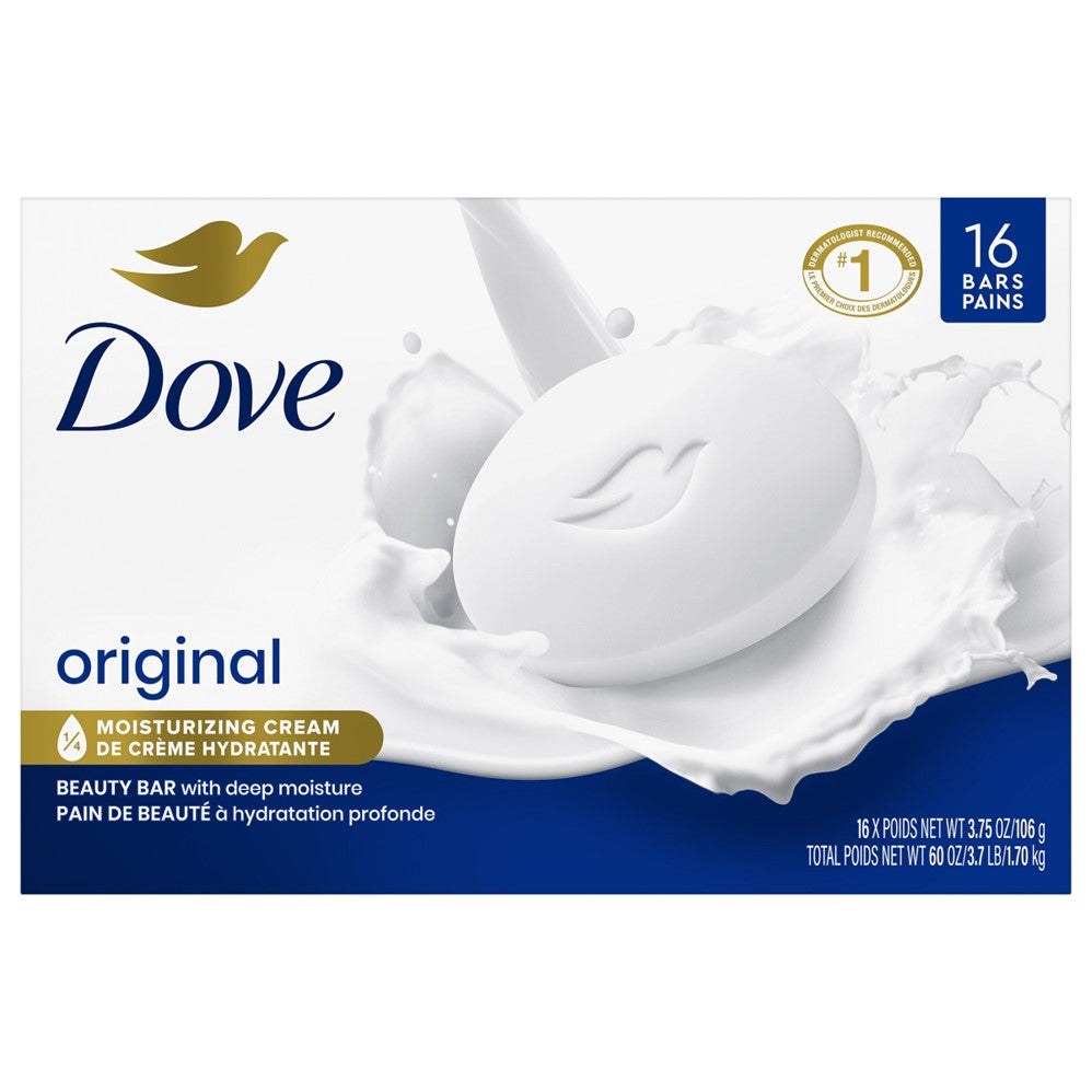 Dove Original White Bar Soaps -  (16x3.75)oz/6pk