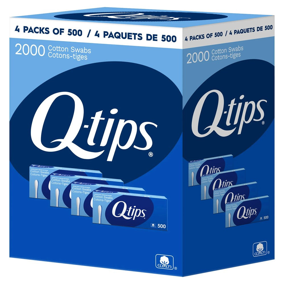 Q-tips Cotton Swabs - 500ct/4pk