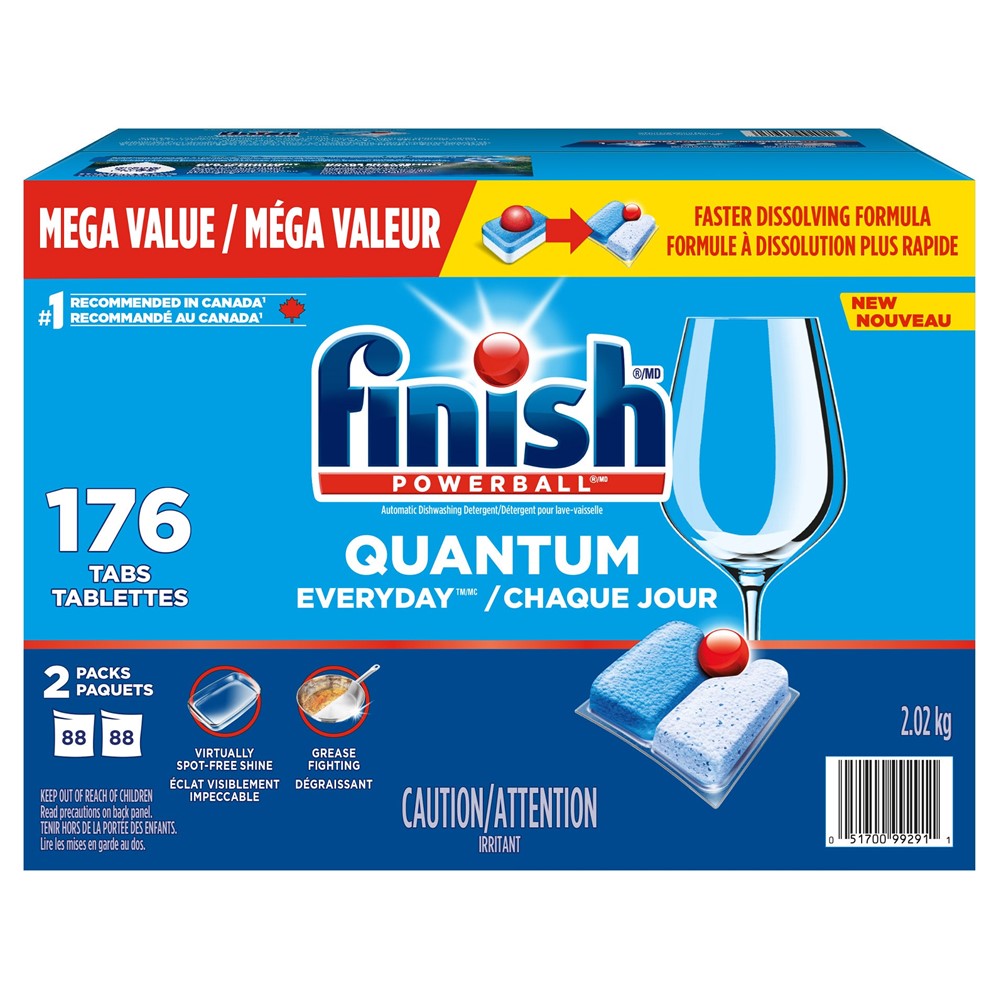 Finish Quantum Everyday Dishwasher Detergent Tablets - 176ct/1pk