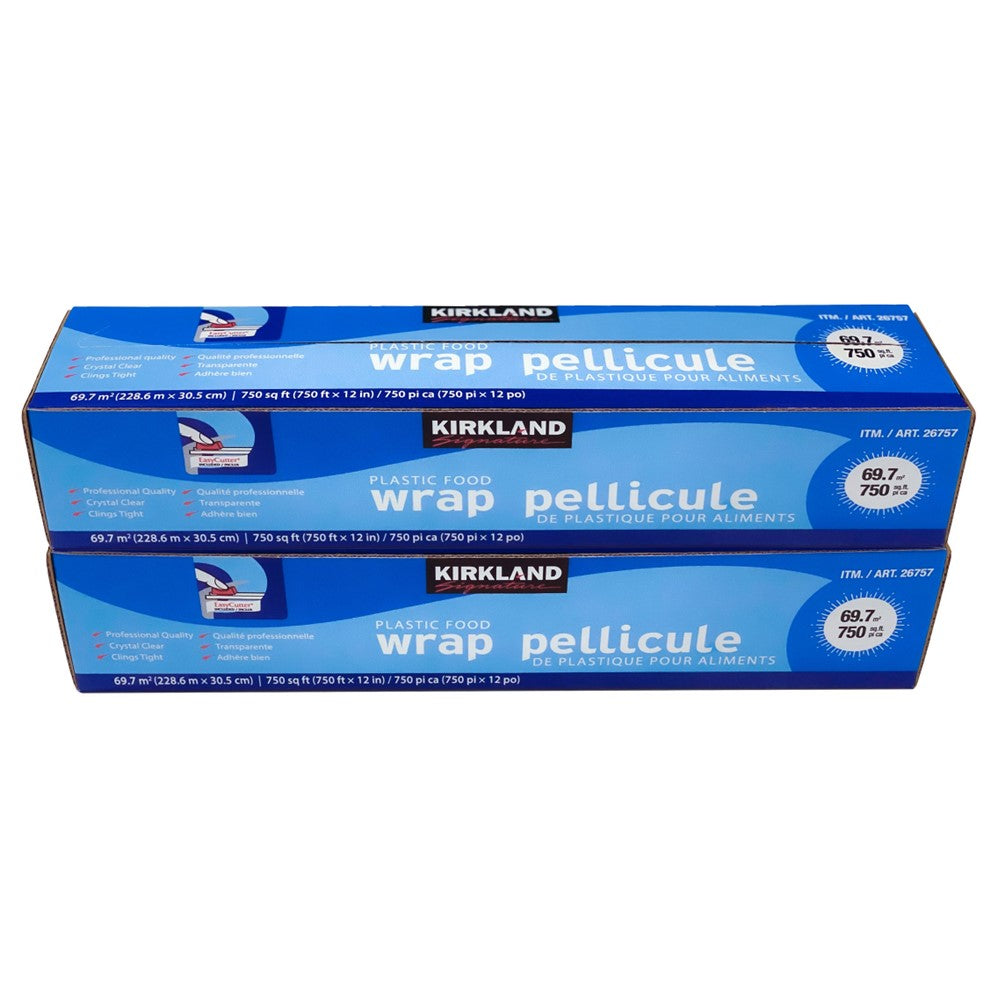 Kirkland Signature Plastic Wrap 750 sq ft - 2ct/1pk