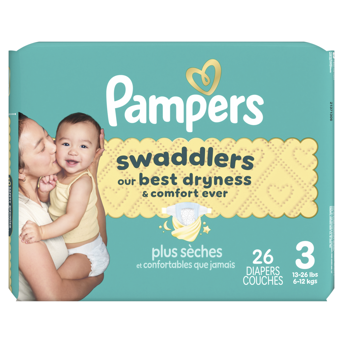 Pampers Swaddlers Diapers Size S3 (13-26 Lbs) Absorbent Keeps Baby Dry And Comfortable Pediatrician Recommended Skin Safe Disposable Baby Diaper - 26ct/4pk