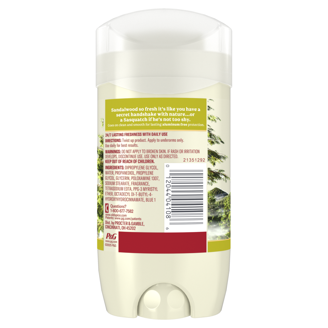 Old Spice Men's Deodorant Aluminum-Free Timber With Sandalwood 24/7 Lasting Freshness - 3oz/12pk