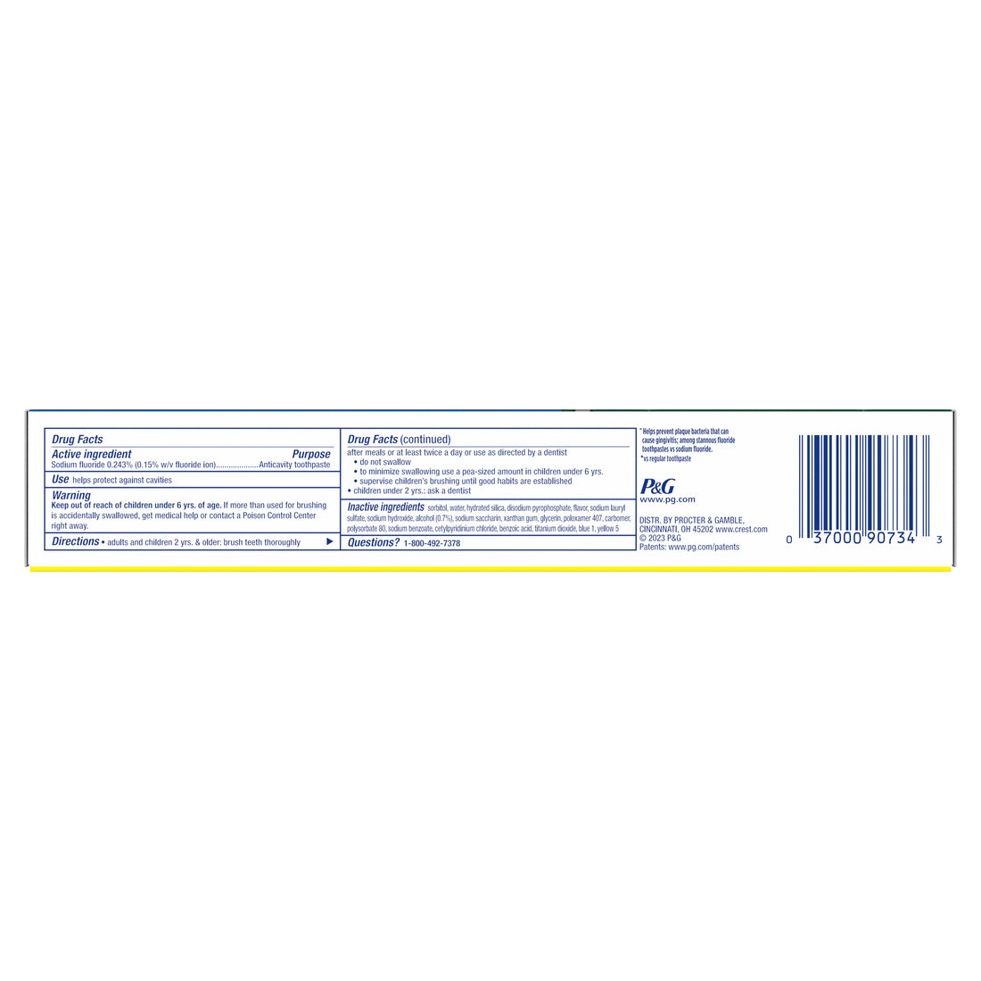 Crest Whitening Plus Scope Outlast Toothpaste Long Lasting Mint Pack Of 2 - (2x5.4)oz/6pk