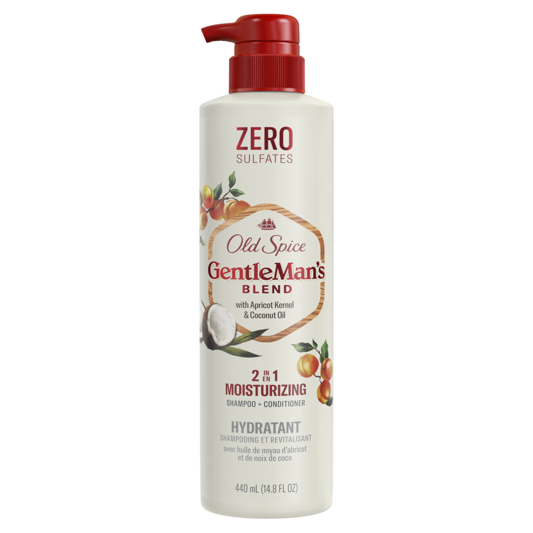 Old Spice Gentleman'S Blend With Apricot Kernel & Coconut Oil 2-in-1 Moisturizing Shampoo And Conditioner - 14.8oz/4pk