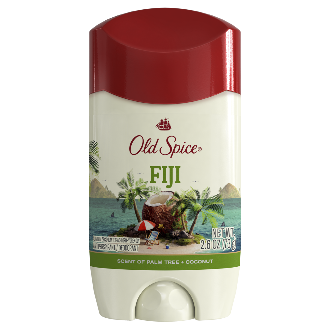 Old Spice Men's Antiperspirant & Deodorant Fiji With Palm Tree 24/7 Sweat Protection - 2.6oz/12pk