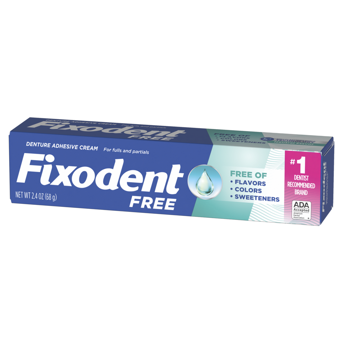 Fixodent Free Denture Adhesive - 2.4oz/24pk