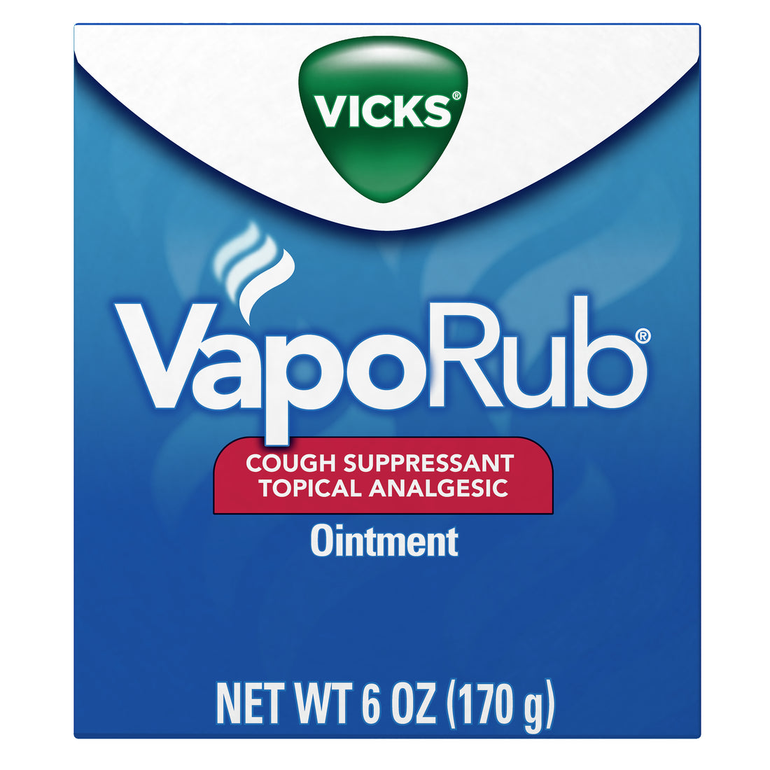 Vicks Vaporub Original Cough Suppressant Topical Chest Rub & Analgesic Ointment Medicated Vicks Vapors Relief From Cough Due To Cold Aches & Pains - 6oz/12pk