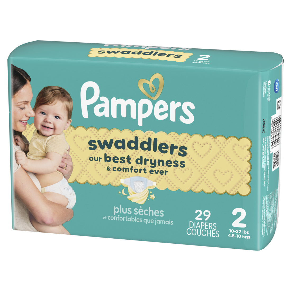 Pampers Swaddlers Diapers Size S2 (10-22 Lbs) Absorbent Keeps Baby Dry And Comfortable Pediatrician Recommended Skin Safe Disposable Baby Diaper - 29ct/4pk