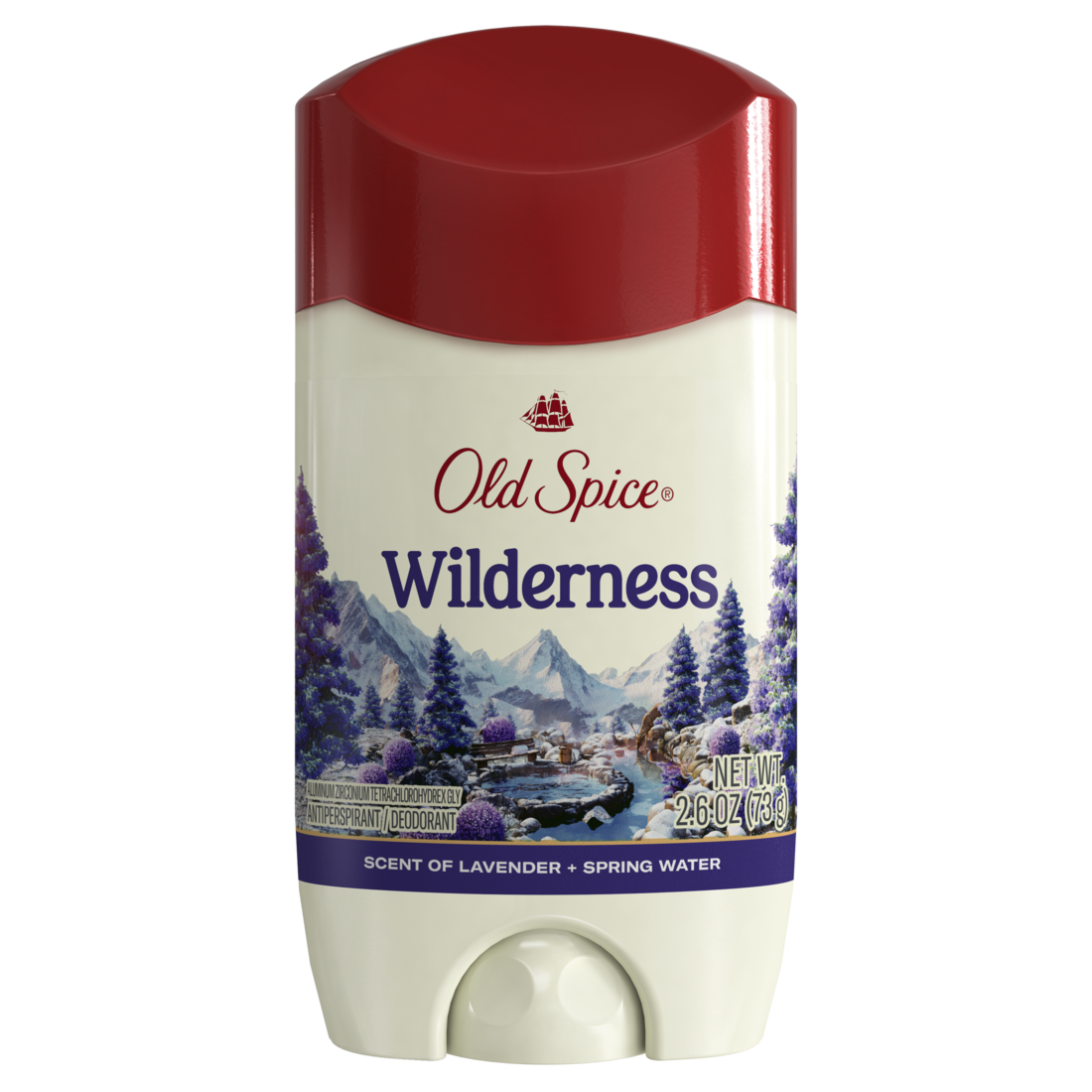 Old Spice Men's Antiperspirant & Deodorant Wilderness With Lavender 24/7 Sweat Protection - 2.6oz/12pk