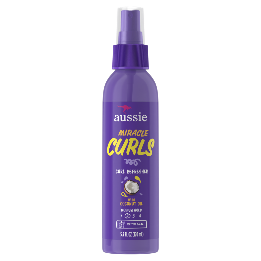 Aussie Miracle Curls Curl Refresher Spray For Frizzy Hair Silicone Free - 5.7oz/12pk