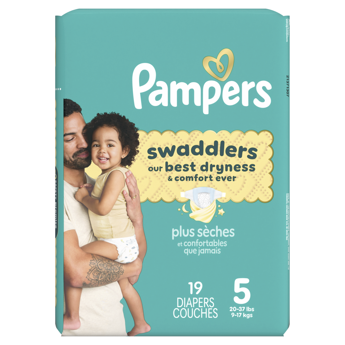Pampers Swaddlers Diapers Size S5 (20-37 Lbs) Absorbent Keeps Baby Dry And Comfortable Pediatrician Recommended Skin Safe Disposable Baby Diaper - 19ct/4pk