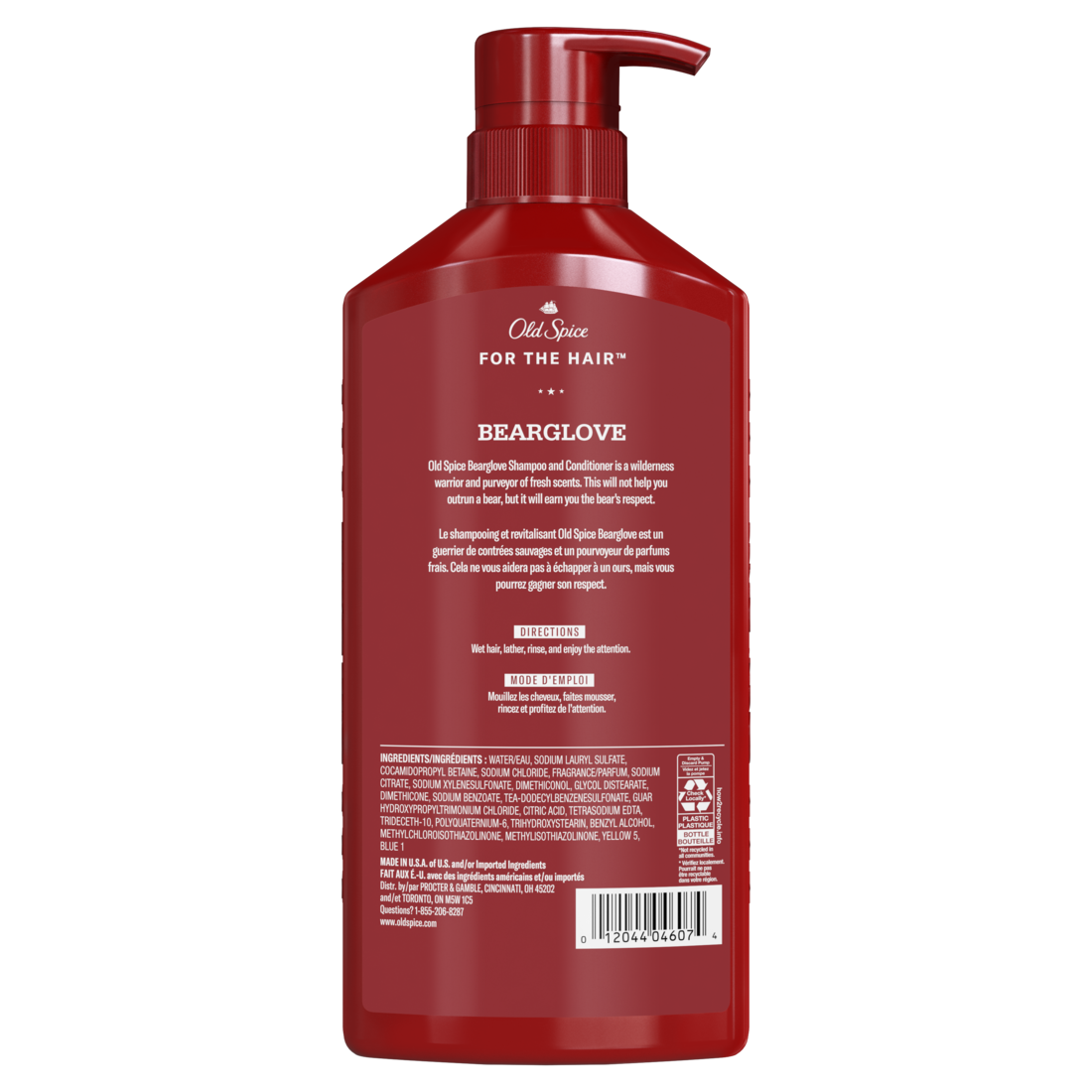Old Spice Bearglove 2-in-1 Shampoo & Conditioner For Men Healthier Fuller More Moisturized Looking Hair - 21.9oz/4pk