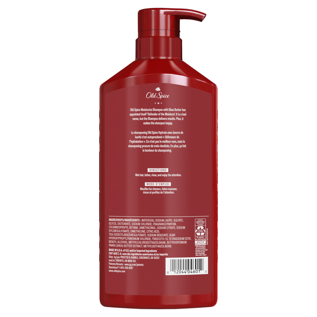 Old Spice Moisturize Shampoo For Men With Shea Butter Healthier Fuller More Moisturized Looking Hair - 21.9oz/4pk