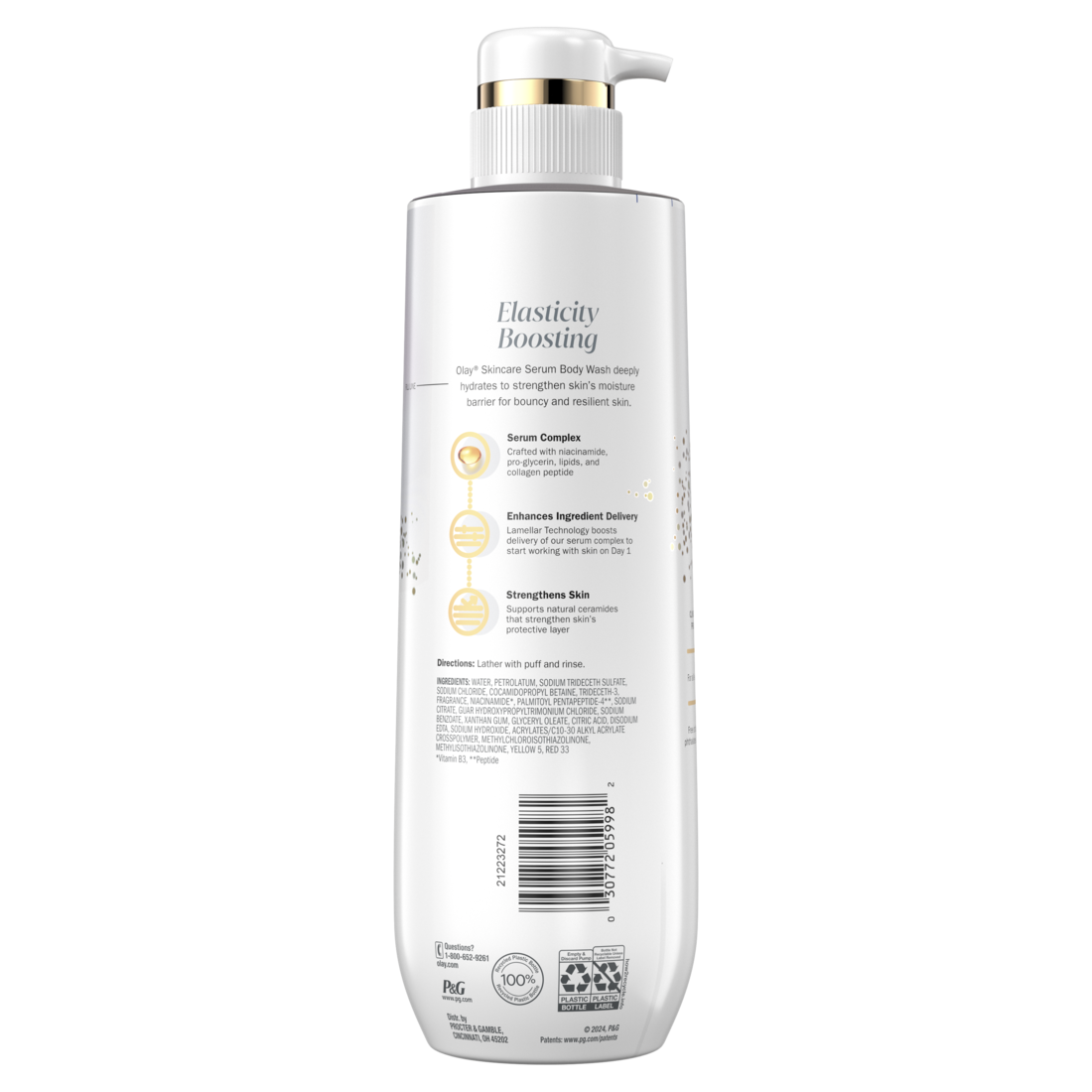Olay Elasticity Boosting Body Wash With Collagen Peptide Serum Complex - 20oz/4pk