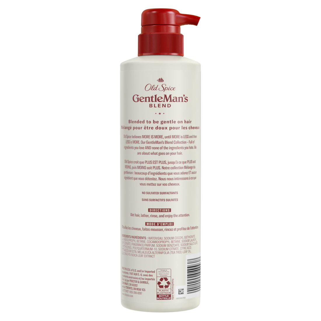 Old Spice Gentleman's Blend With Tea Tree & Neem Oil 2-in-1 Scalp Refresh Shampoo And Conditioner - 14.8oz/4pk