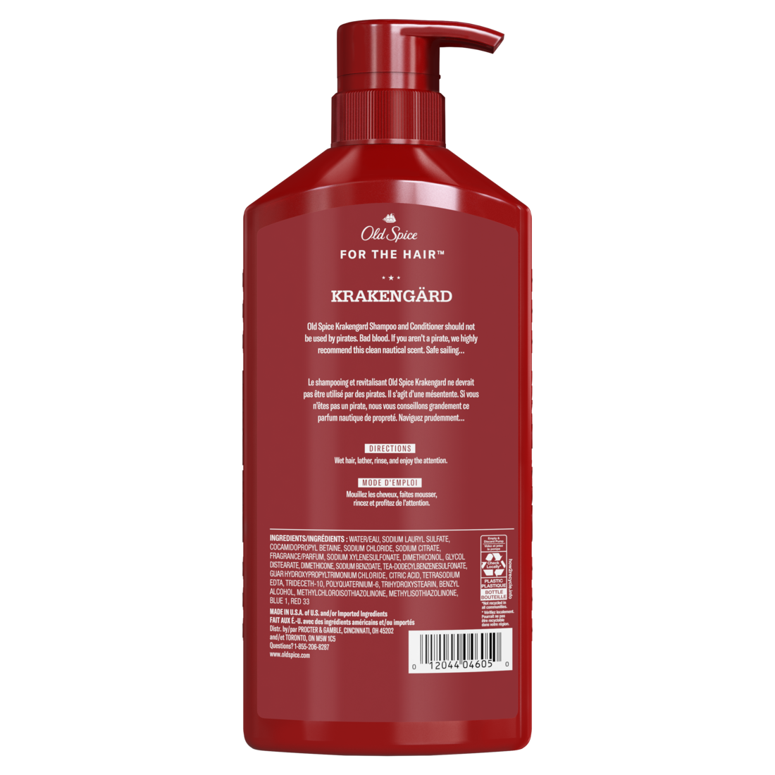 Old Spice Krakengard 2-in-1 Shampoo & Conditioner For Men Healthier Fuller More Moisturized Looking Hair - 21.9oz/4pk