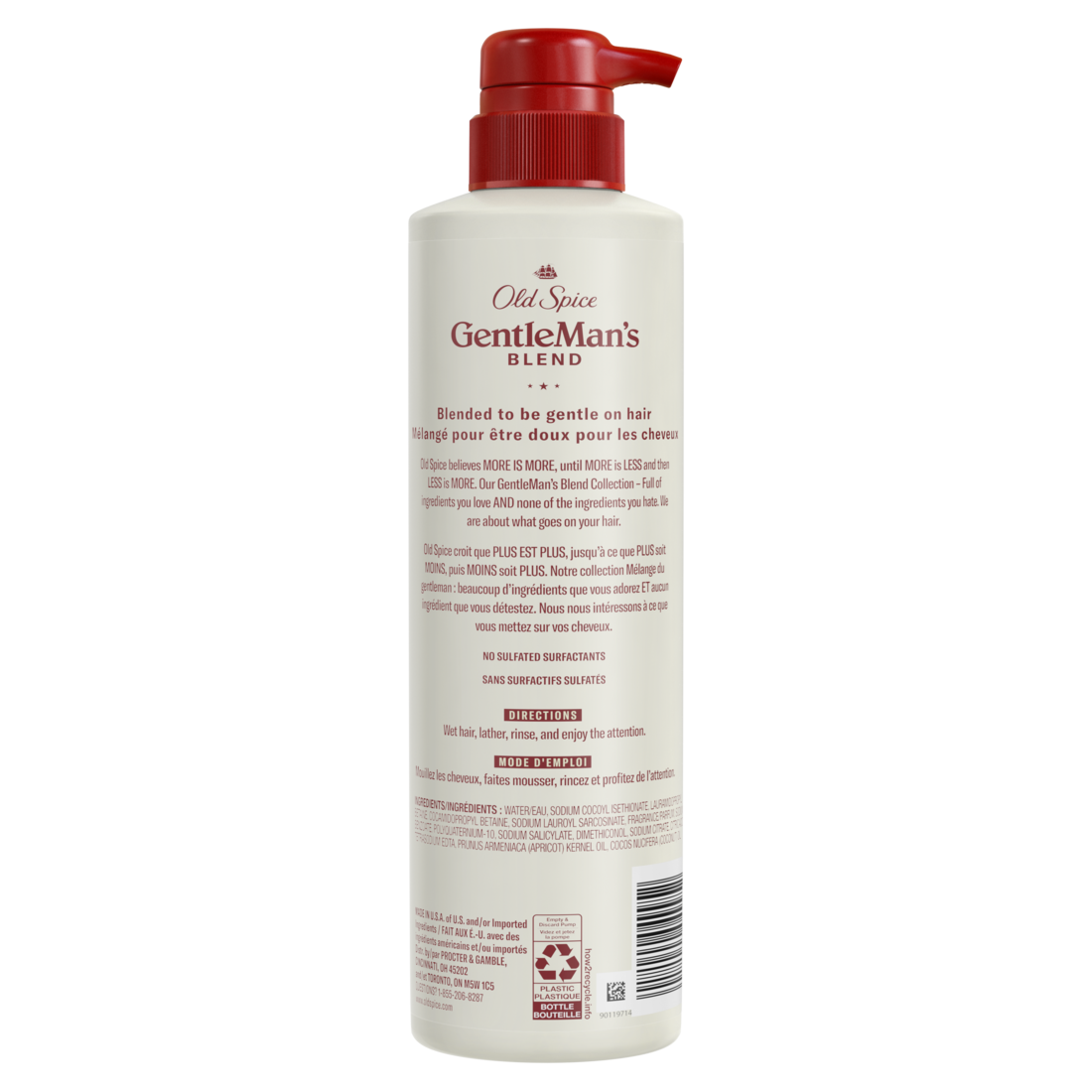 Old Spice Gentleman'S Blend With Apricot Kernel & Coconut Oil 2-in-1 Moisturizing Shampoo And Conditioner - 14.8oz/4pk