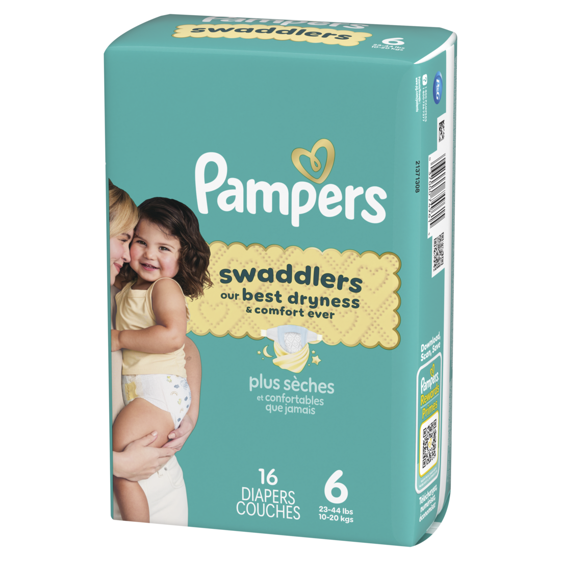 Pampers Swaddlers Diapers Size S6 (23-44 Lbs) Absorbent Keeps Baby Dry And Comfortable Pediatrician Recommended Skin Safe Disposable Baby Diaper - 16ct/4pk