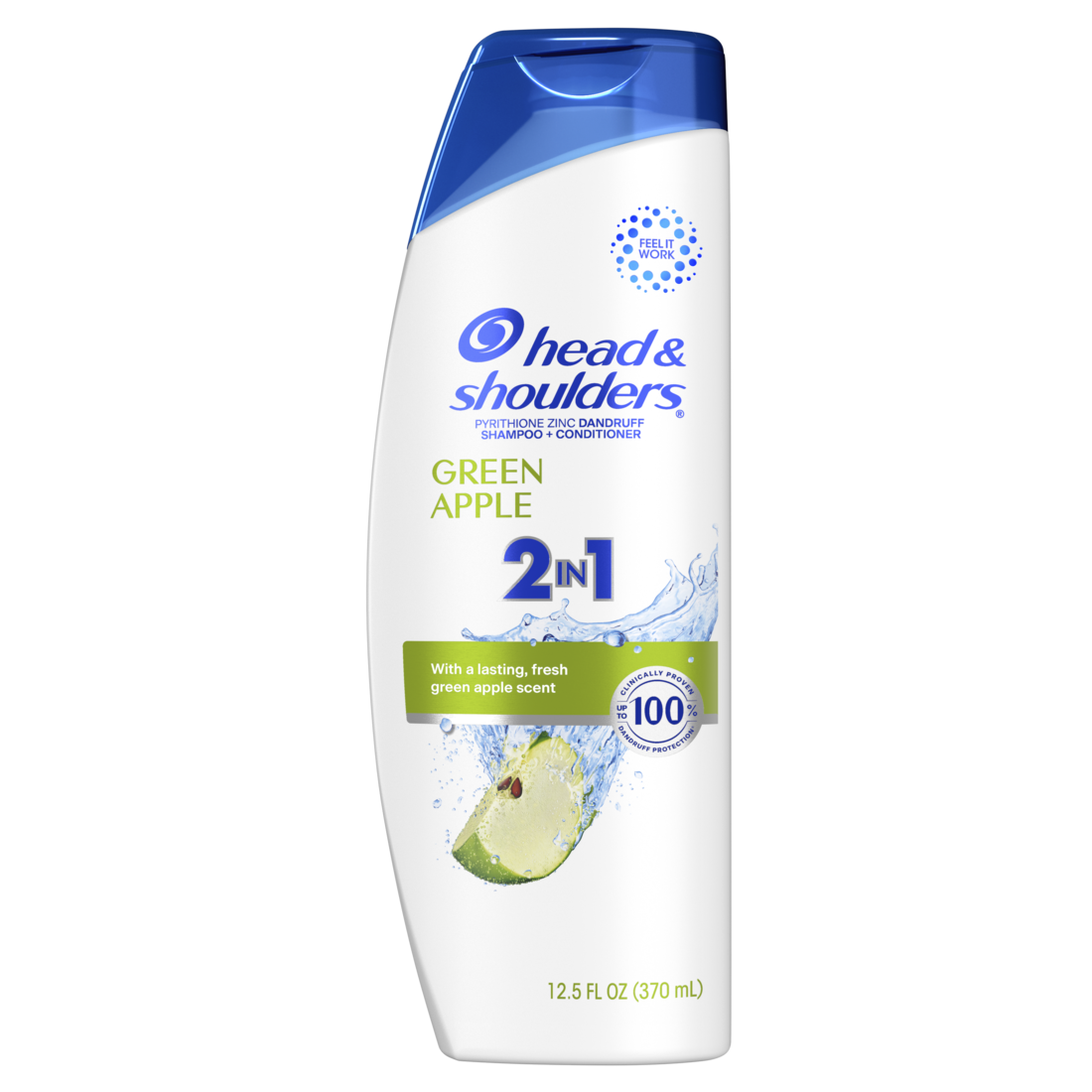 Head And Shoulders 2-in-1 Dandruff Shampoo And Conditioner Anti-Dandruff Treatment Green Apple For Daily Use Paraben Free - 12.5oz/6pk