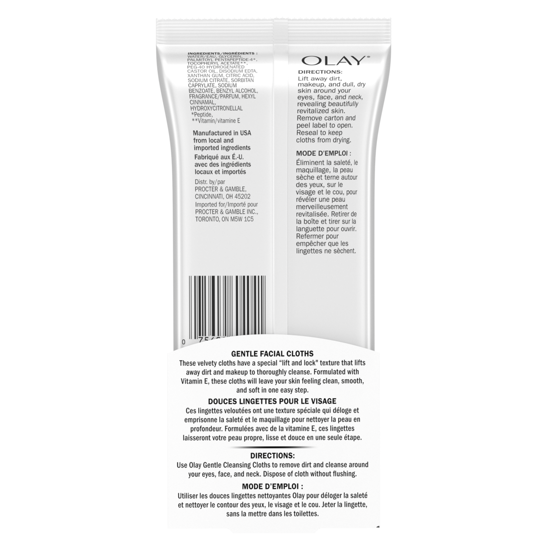 Olay Regenerist Micro-Exfoliating Wet Cleansing Cloths - 30ct/12pk