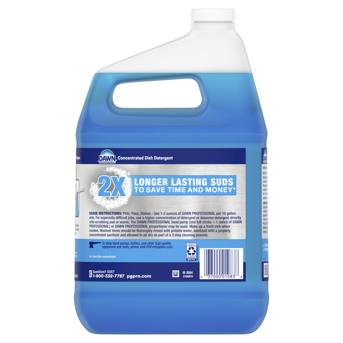 Dawn Professional Manual Pot And Pan Detergent Dish Soap Liquid Concentrate 1 Gallon - 128oz/4pk