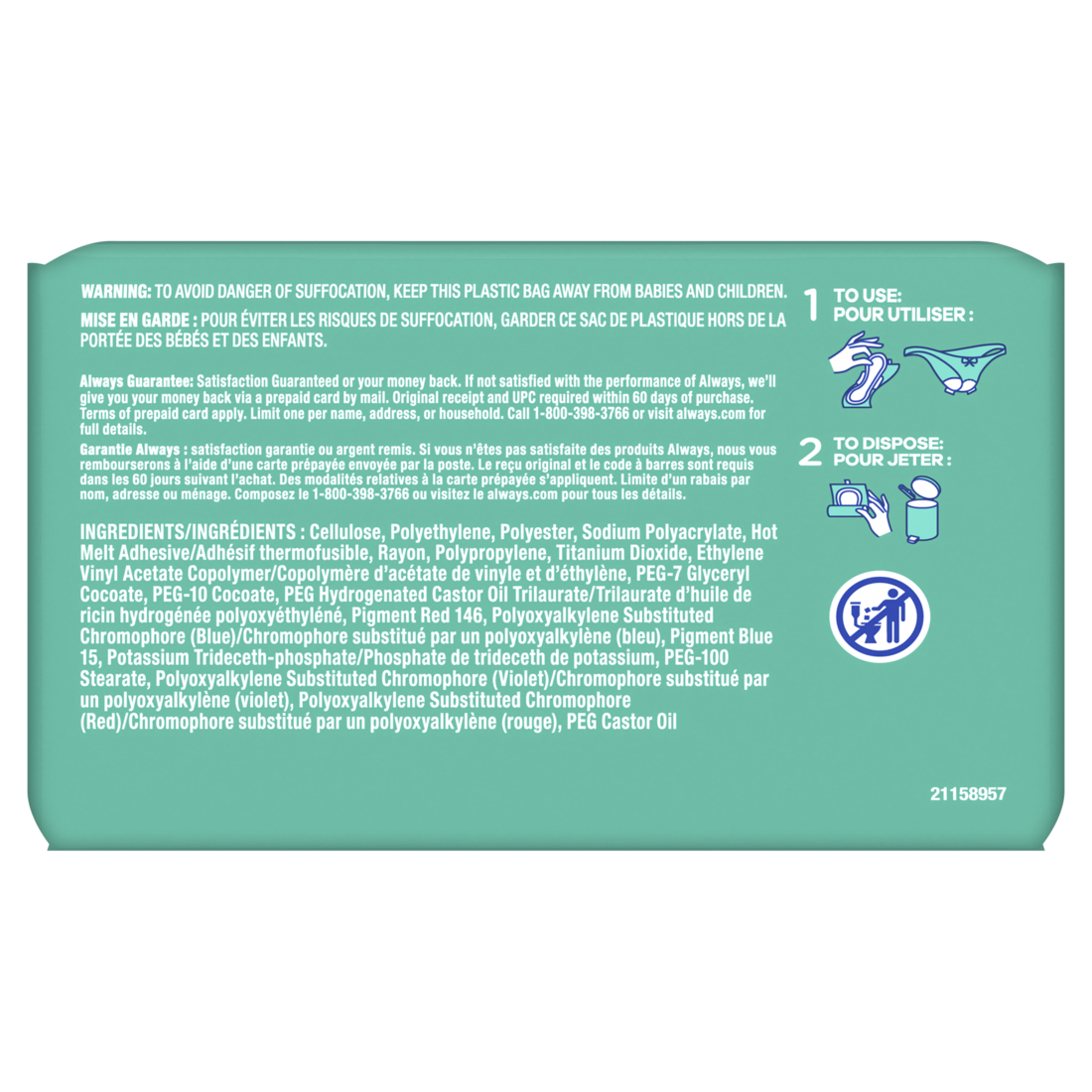 Always Ultra Thin Feminine Pads With Wings For Women Size 1 Regular Absorbency Unscented - 22ct/6pk