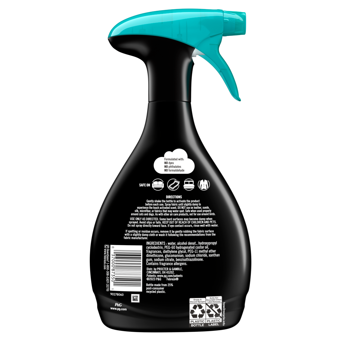 Febreze Fabric Spray Air Freshener Odor-Fighting Fabric Refresher Unstopables Fresh Scent - 27oz/4pk