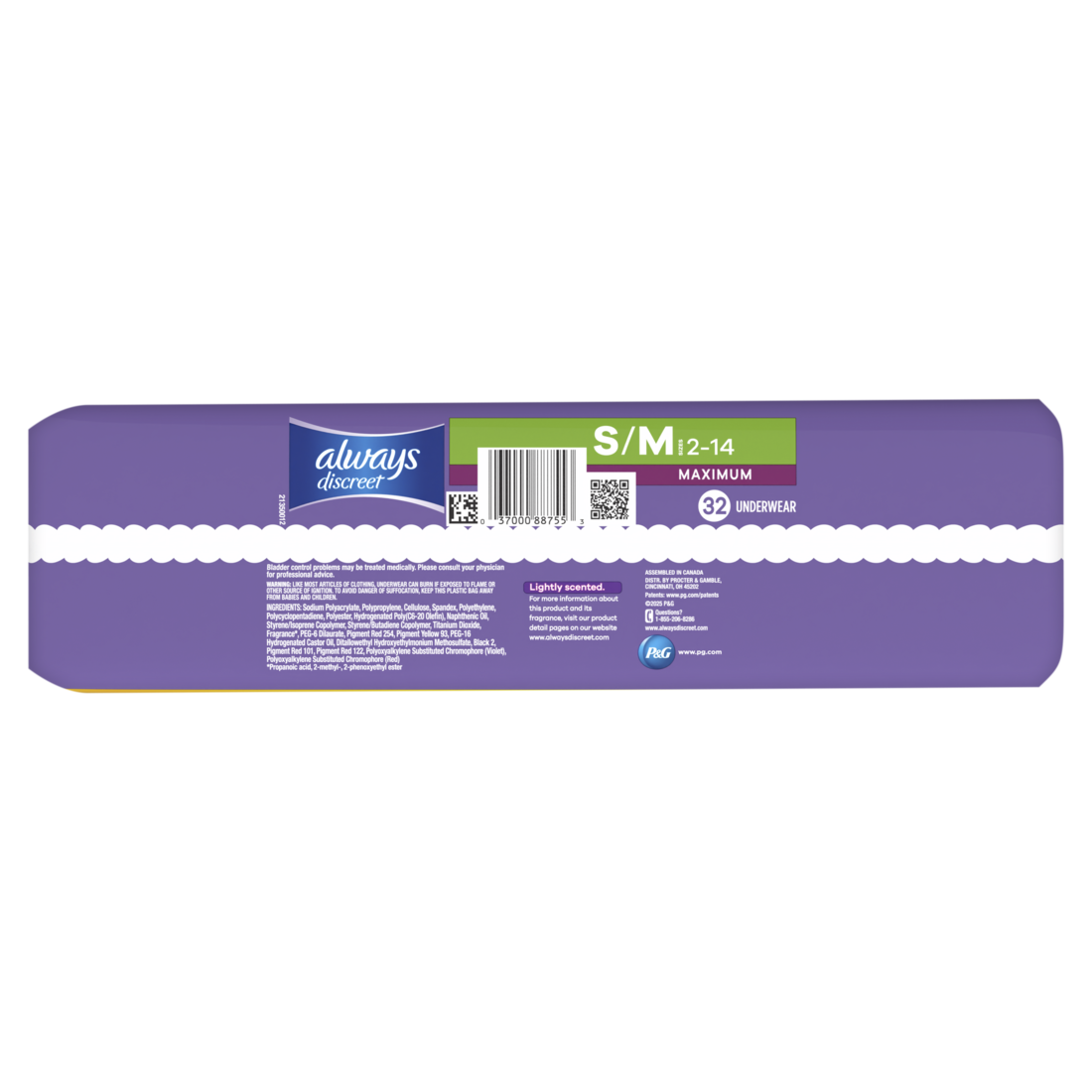 Always Discreet Reimagined Adult Diapers For Women Maximum Incontinence And Postpartum Underwear S/M - 32ct/2pk