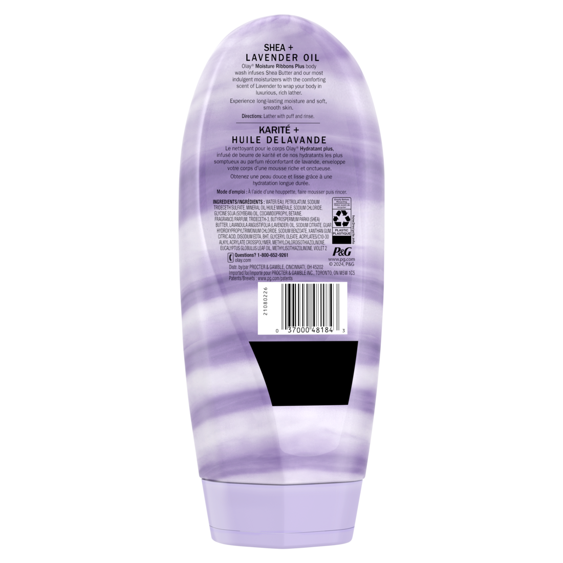 Olay Moisture Ribbons Plus Shea + Lavender Oil Body Wash - 18oz/4pk