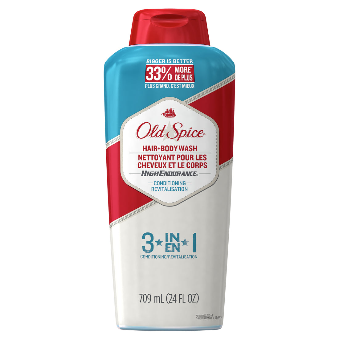 Old Spice High Endurance Hair & Body Wash Conditioner For Men - 24oz/4pk