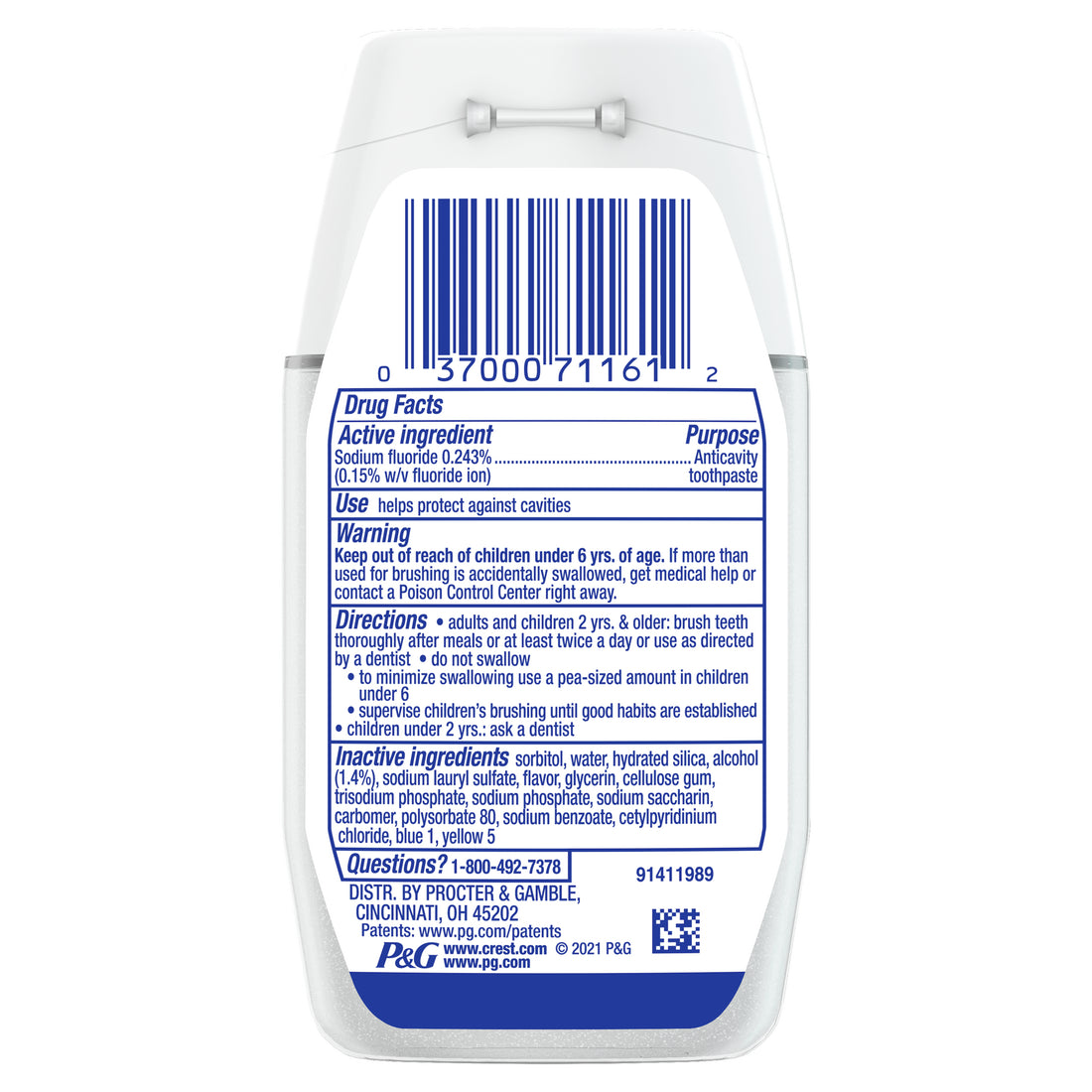 Crest Complete Plus Scope Outlast Liquid Gel Toothpaste - 4.6oz/24pk