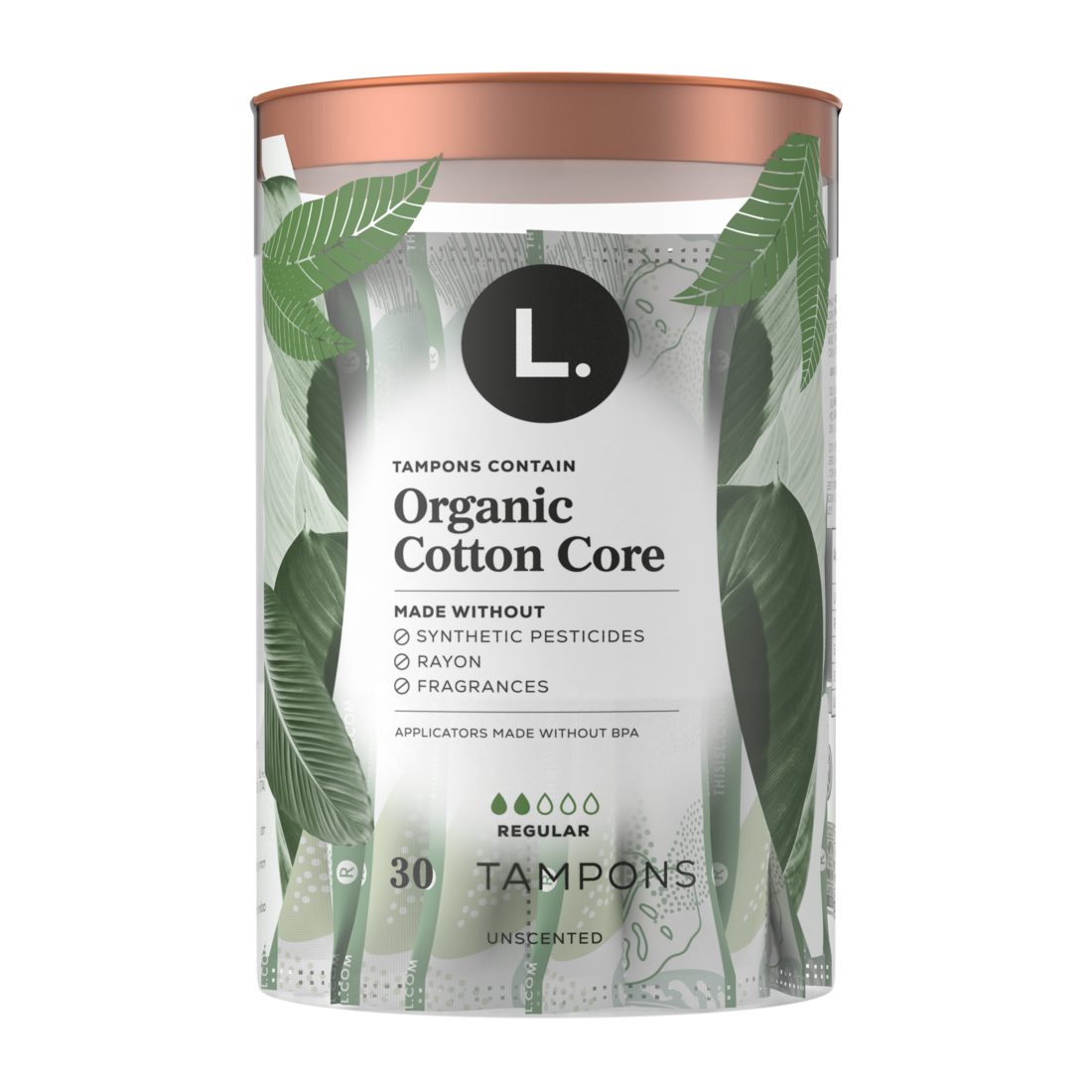 L. Tampons Made With Organic Cotton Regular Absorbency - 30ct/8pk