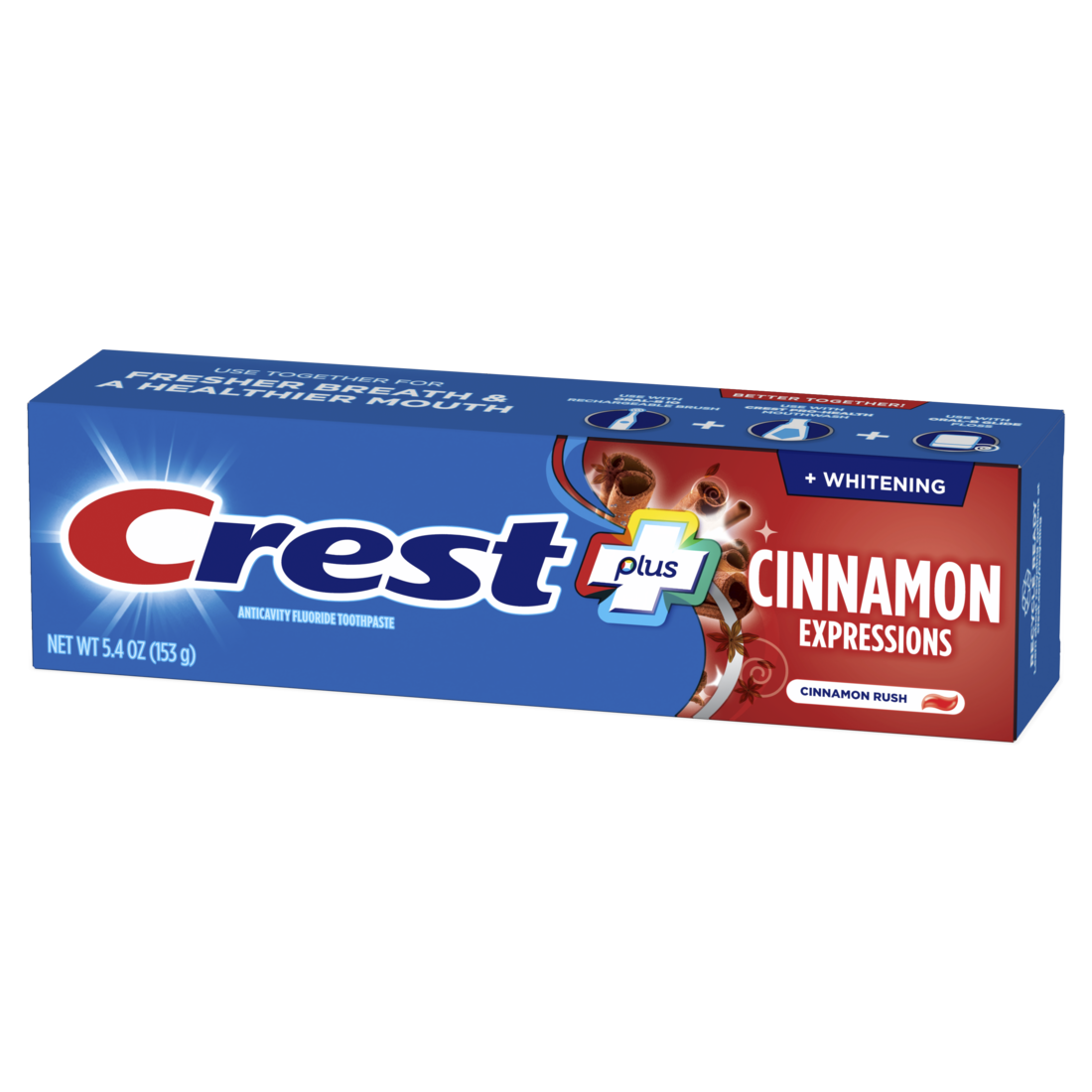 Crest Whitening Plus Cinnamon Expressions Toothpaste - 5.4oz/24pk
