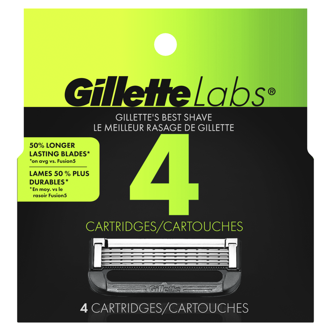 Gillettelabs Razor Blade Refills Razor Cartridges Razor Refills For Men Compatible With Gillettelabs Exfoliating Bar Razor And Heated Razor - 4ct/6pk