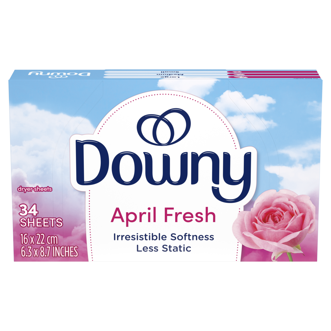 Downy April Fresh Fabric Softener Dryer Sheets - 34ct/12pk