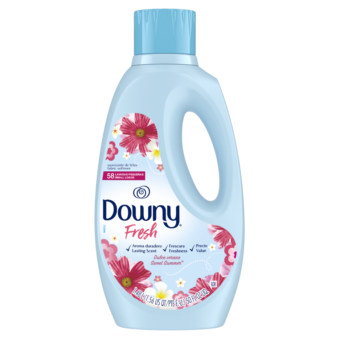 Downy Fresh Non-Concentrated Liquid Fabric Softener Sweet Summer Scent 58 Loads - 50oz/4pk