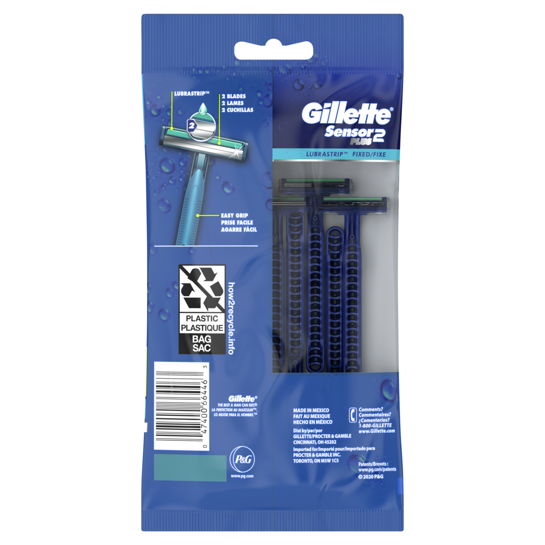 Gillette Sensor2 Plus Men's Disposable Razors - 10ct/12pk