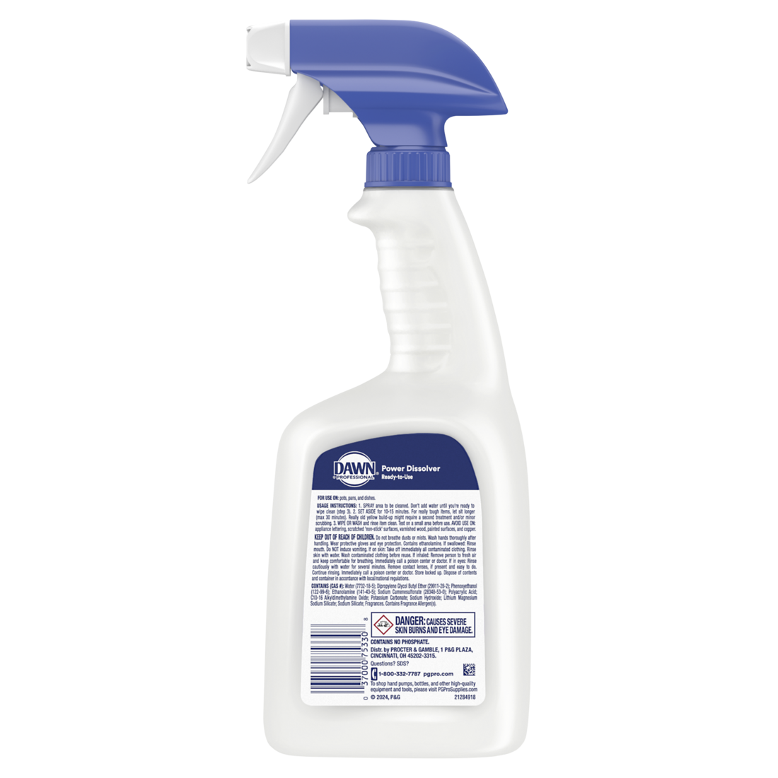 Dawn Professional Liquid Ready-To-Use Grease Fighting Power Dissolver Degreaser Spray Trigger On - 32oz/6pk