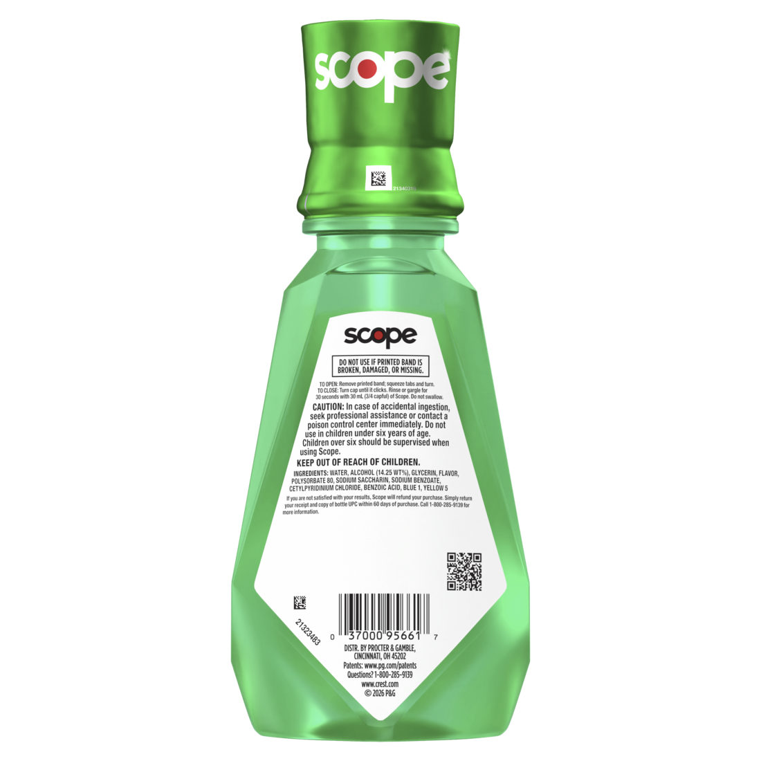 Scope Mouthwash Classic Fresh Mint 500ml - 16.9oz/4pk