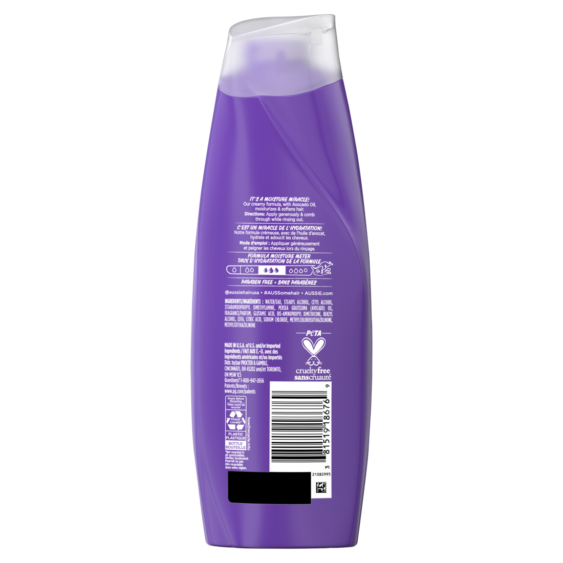 Aussie Miracle Moist Hair Conditioner For All Hair Types Moisturizing Paraben-Free - 12.1oz/6pk