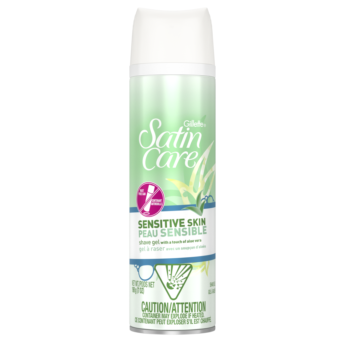 Gillette Venus Satin Care Sensitive Skin Shave Gel Shaving Cream For Women With Aloe - 7oz/12pk