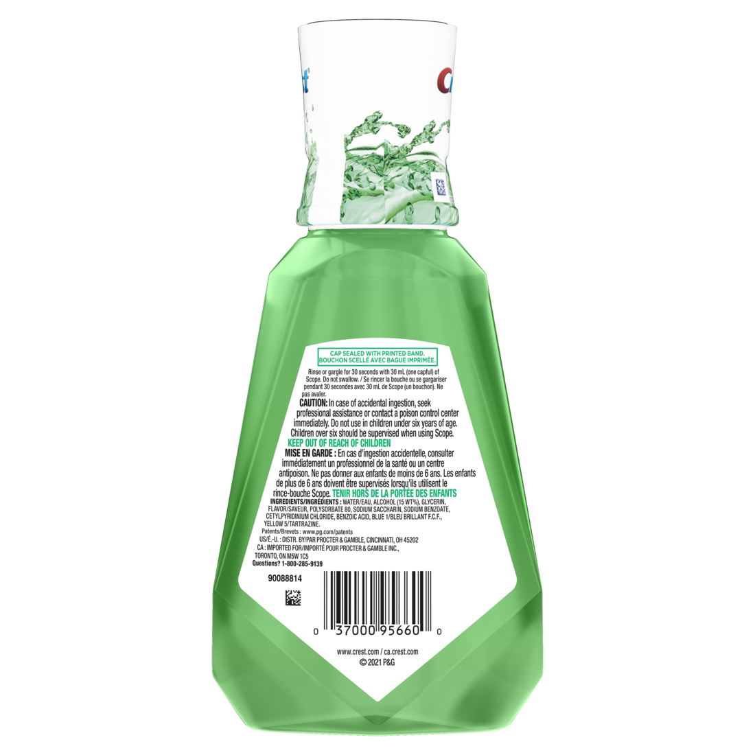 Crest Scope Classic Mouthwash Original Mint 250ml - 8.4oz/6pk