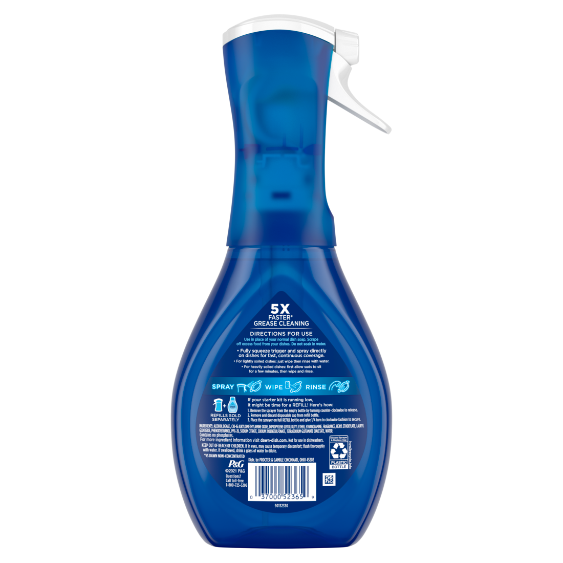 Dawn Powerwash Spray Dish Soap Dishwashing Liquid Apple 1 Starter Kit - 16oz/6pk