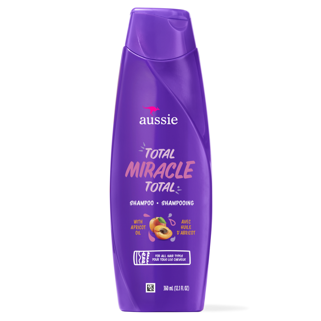 Aussie Total Miracle 7 Benefit Shampoo For Dry Damaged Hair Of All Types Paraben-Free - 12.1oz/6pk