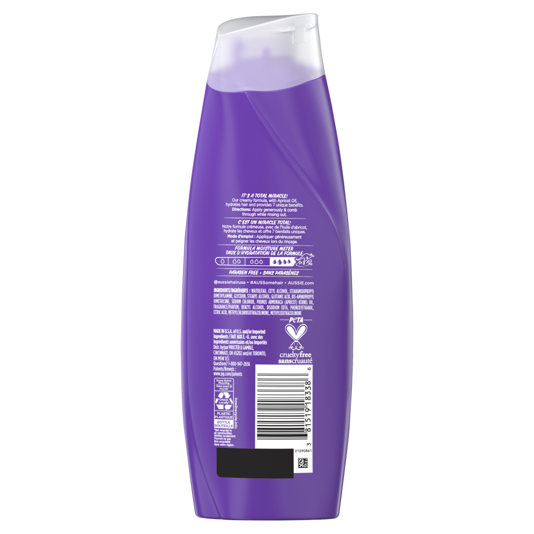 Aussie Total Miracle 7 Benefits Hair Conditioner For Damaged Hair For All Hair Types Paraben-Free - 12.1oz/6pk